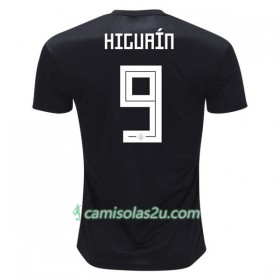 Camisolas de Futebol Argentina Higuain 9 Equipamento Alternativa Copa do Mundo 2018 Manga Curta